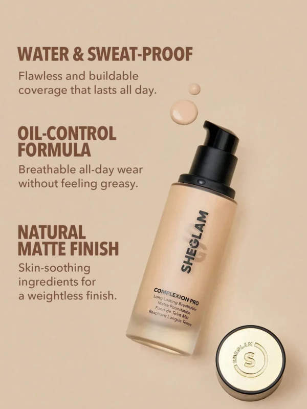 Complexion Pro Long Lasting Breathable Matte Foundation-Linen water & sweat-proof