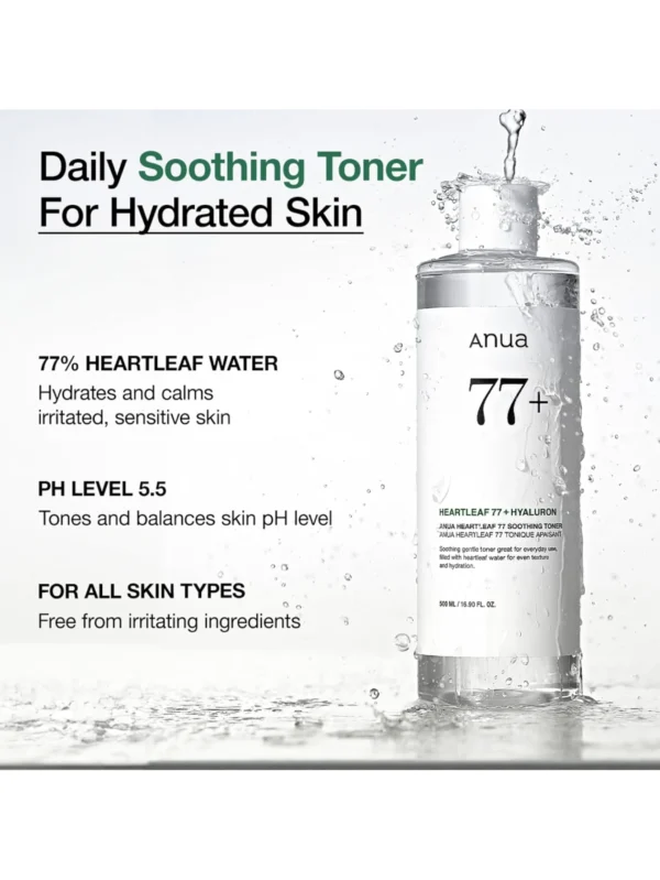 ANUA HEARTLEAF 77% SOOTHING TONER - Calm & Hydrate Your Skin Naturally! details (1)