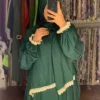 اسدال صلاة قطن سادة - اخضر غامق