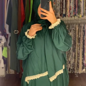 اسدال صلاة قطن سادة - اخضر غامق
