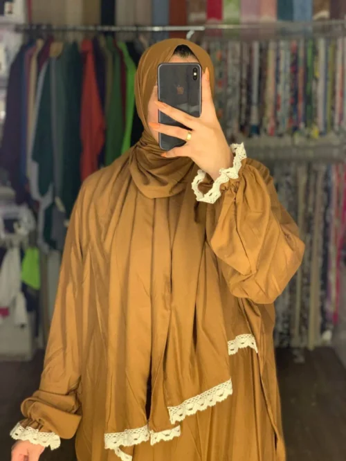 اسدال صلاة قطن سادة - بني