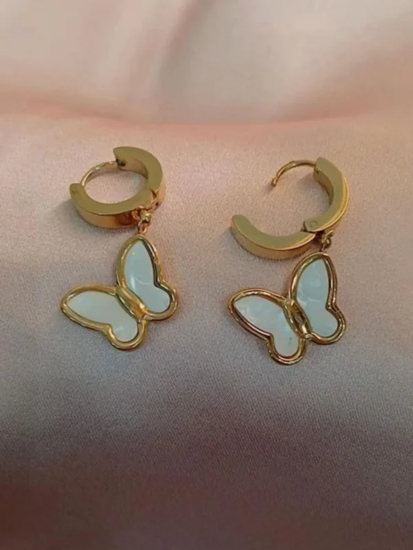 حلق تكة فراشة ستانلس 🦋✨