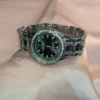 ساعة روليكس يد سوداء مطرزة ⌚💎