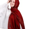 طرحة هاند ميد من القطن - مقاس (75 سم × 200 سم) - نبيتي 1