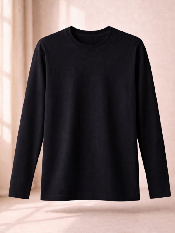 تيشيرت حريمي سادة بأكمام طويلة قطن