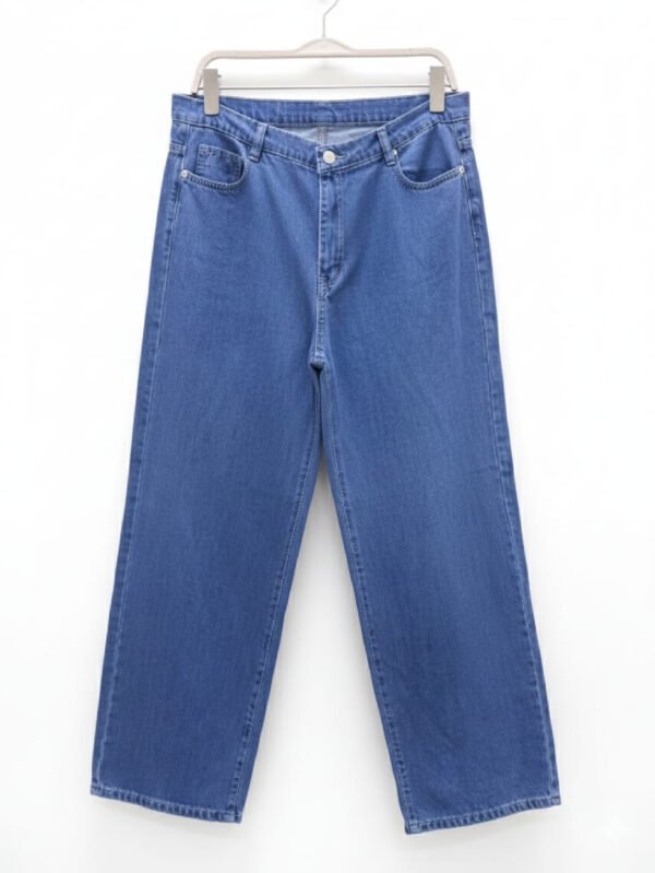 بنطلون جينز حريمي واسع - أزرق فاتح