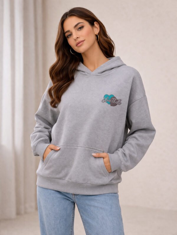 هودي حريمي بطبعة بسيطة – ستايل كاجوال مريح