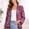 كارديجان حريمي طويل بنقشة – ألوان مميزة وجريئة