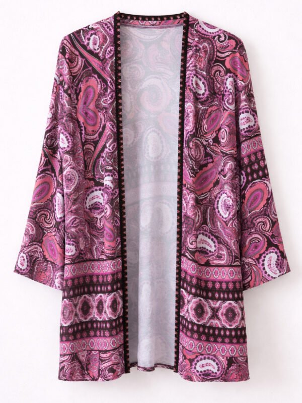 كارديجان حريمي طويل بنقشة – ألوان مميزة وجريئة