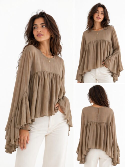 بلوزة حريمي بستايل ناعم وانثوي