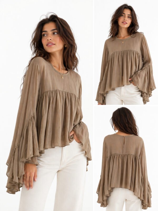 بلوزة حريمي بستايل ناعم وانثوي