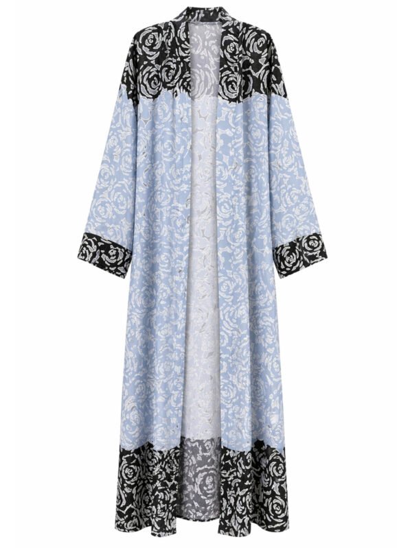 كيمونو حريمي طويل – نقش ورد ستايل عصري