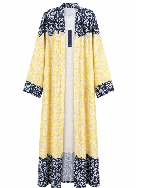 كيمونو حريمي طويل – نقش ورد ستايل عصري