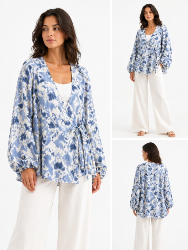 بلوزة حريمي لف ستايل شيك وكاجوال