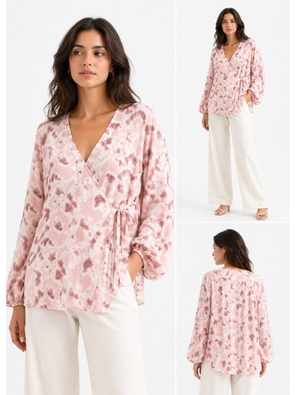 بلوزة حريمي لف ستايل شيك وكاجوال