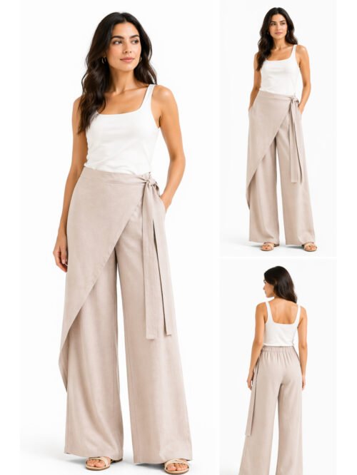 بنطلون حريمي لف برباط – ستايل مميز وعصري