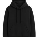 هودي حريمي بطبعة جرافيك مختلفة - أسود