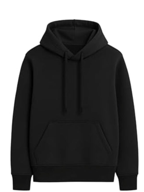 هودي حريمي بطبعة جرافيك مختلفة - أسود